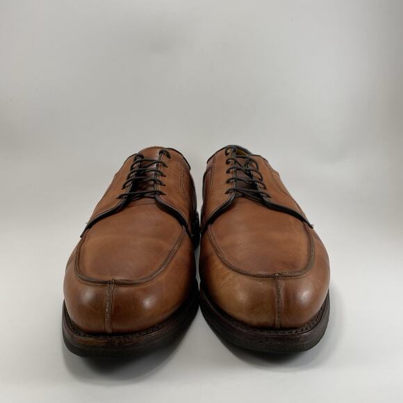 Allen Edmonds Stockbridge Split Toe Derby Shoes Brown Leather Mens 10 EEE Walnut